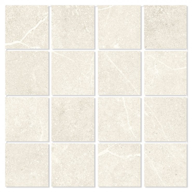 Mosaik Marmor Klinker Marblestone Lys Beige Mat 30x30 (7x7) cm-0